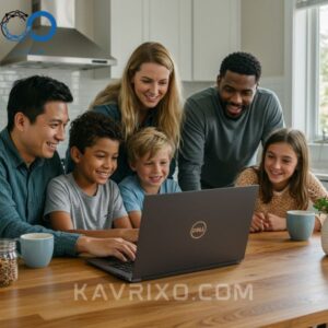 a-family-gathering-around-a-dell-inspiron-16-laptop