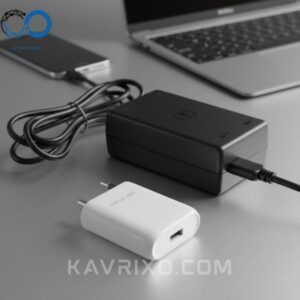 comparison-of-a-compact-65w-usb-c-gan-power-brick-and-a-traditional-dell-inspiron-laptop-charger-power-brick