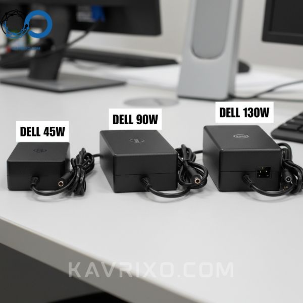 comparison-of-three-genuine-dell-laptop-chargers-45w-90w-130w