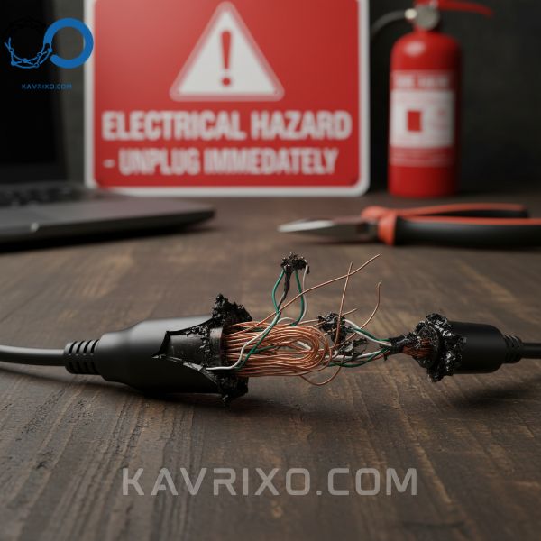 warning-image-depicting-physical-damage-to-a-faulty-dell-inspiron-laptop-charger-cable