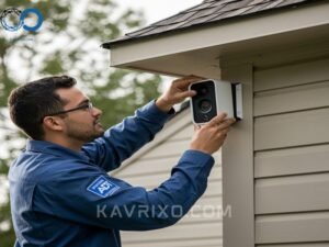 adt-technician-installs-a-modern-outdoor-surveillance-camera-on-a-residential-home
