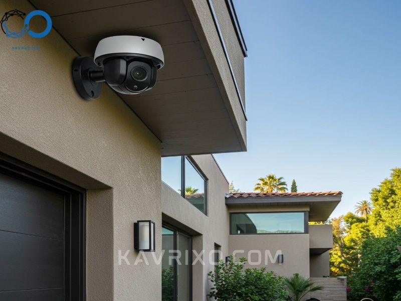camara-domo-cctv-4k-profesional-montada-bajo-el-alero-de-una-casa-moderna-en-los-angeles