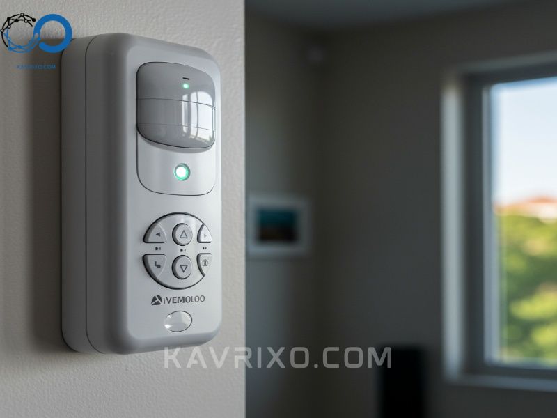 close-up-de-sensor-de-puerta-inalambrico-y-panel-de-control-de-alarma-de-seguridad