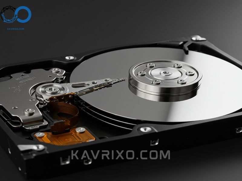 close-up-internal-view-of-an-hdd-platters-actuator-arm-and-readwrite-heads