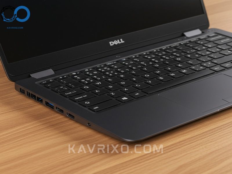 close-up-of-dell-latitude-business-laptop-keyboard-trackpad-and-security-fingerprint-reader