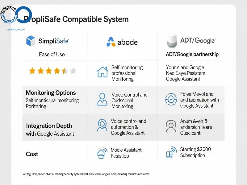 comparison-chart-of-leading-security-systems-that-work-with-google-home-detailing-features-and-costs