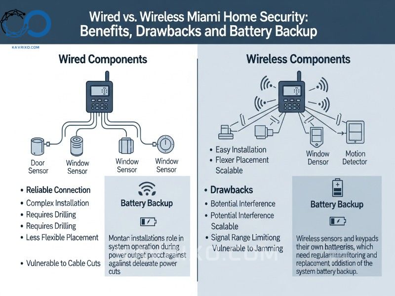 comparison-graphic-of-wired-vs-wireless-security-components-crucial-for-effective-miami-home-security-systems