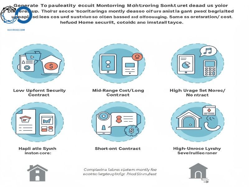 comparison-of-alarm-system-monthly-fee-structures-based-on-contract-length-and-upfront-home-security-installation-cost
