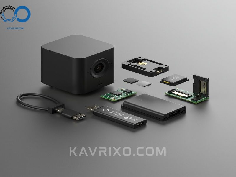 components-of-a-compact-portable-security-camera-for-travel-showing-battery-and-storage-features