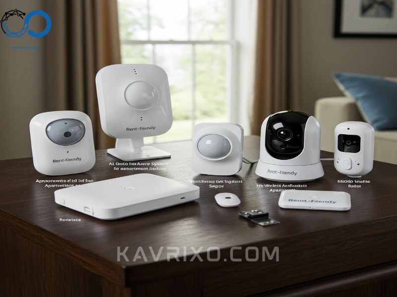 components-of-the-best-alarm-system-for-apartment-renters-wireless-hub-sensors-and-camera-for-comprehensive-apartment-security