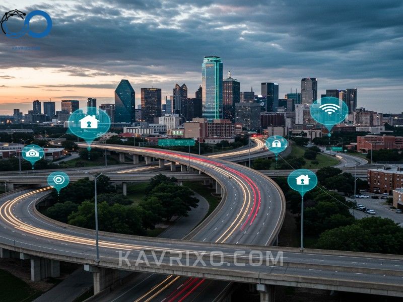 dfw-metroplex-skyline-symbolizing-the-integrated-security-needs-for-home-alarm-fort-worth-and-dallas-residents