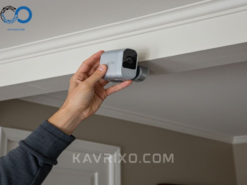 easy-installation-of-an-arlo-essential-wireless-camera-on-a-ceiling-with-a-magnetic-mount
