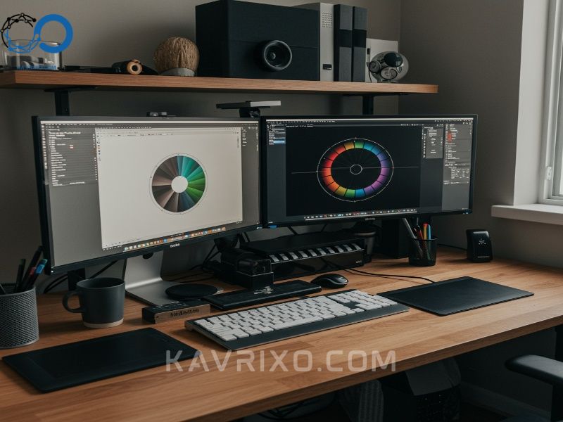 high-end-graphic-design-workstation-with-mac-studio-dual-monitors-and-wacom-tablet