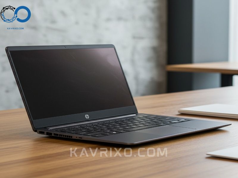 hp-elitebook-business-laptop-on-an-office-desk-emphasizing-security-features-like-a-fingerprint-reader