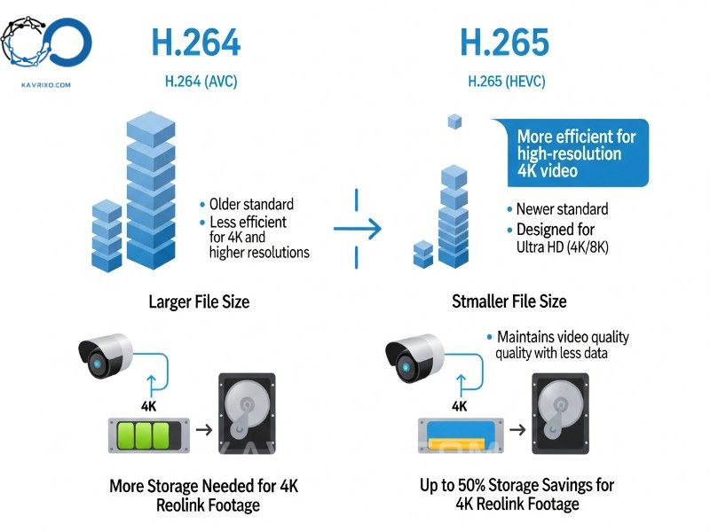 infographic-demonstrating-h265-compression-efficiency-for-reolink-4k-cameras-explaining-storage-savings-for-security-surveillance-footage
