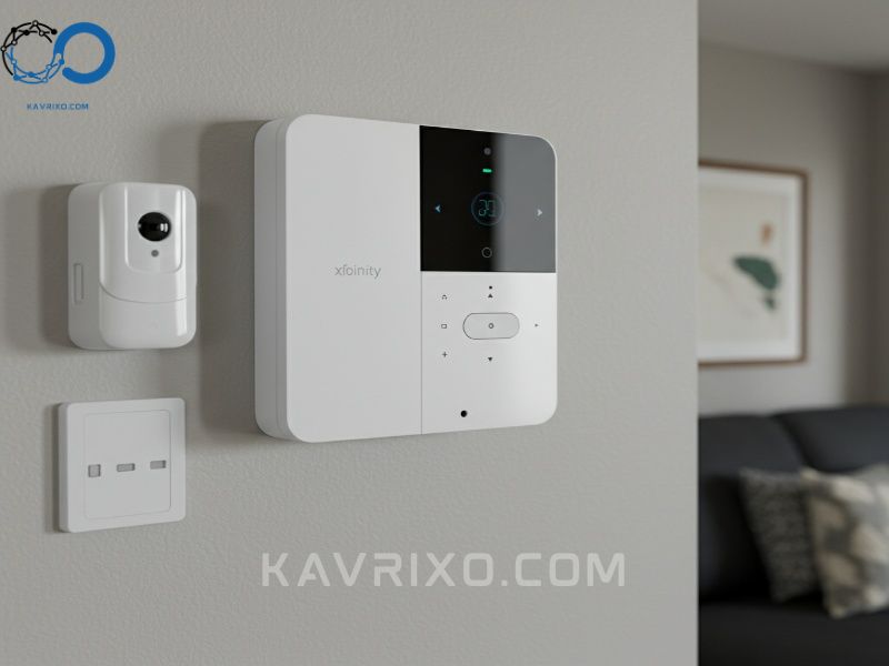 instalacion-profesional-del-sistema-de-seguridad-xfinity-panel-de-control-sensor-de-puerta-y-camara-interior