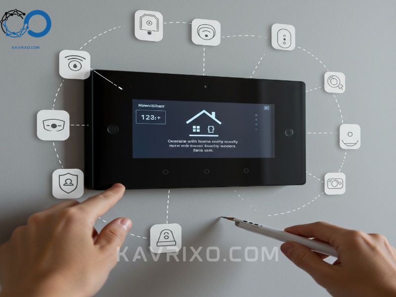 modern-home-security-control-panel-showing-status-of-various-security-system-sensors