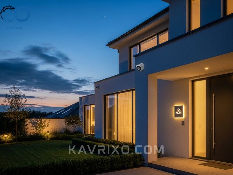 modern-secure-home-exterior-at-dusk-with-visible-security-camera-symbolizing-peace-of-mind