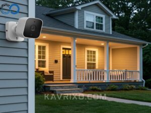 modern-wireless-home-security-cameras-on-sale-protecting-a-suburban-home-entrance