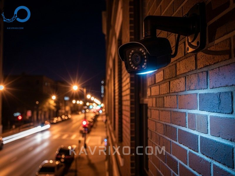 outdoor-security-camera-with-color-night-vision-securing-a-residential-property-using-home-security-systems-chicago