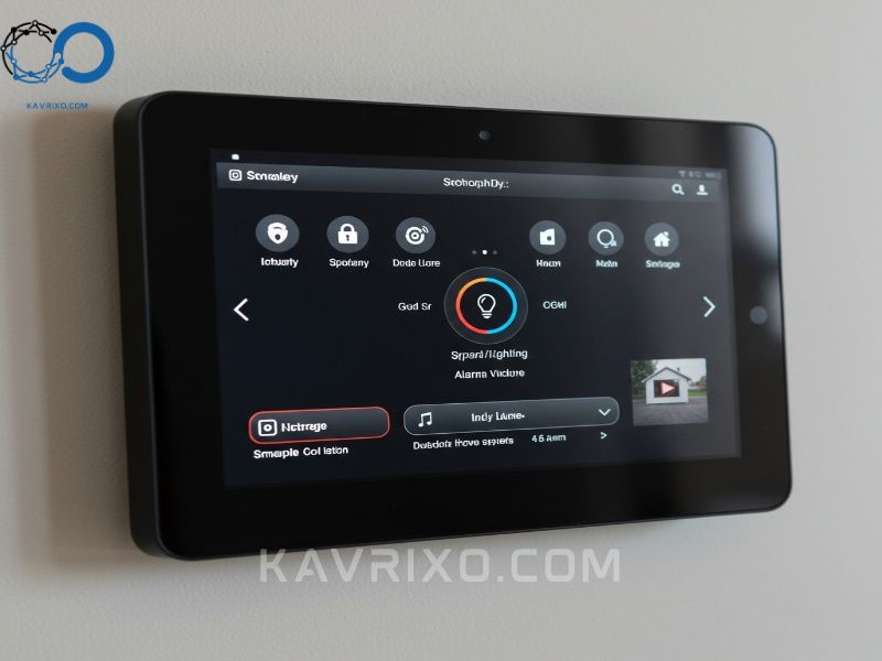 panel-de-control-de-alarma-con-pantalla-tactil-que-muestra-el-estado-de-seguridad-luces-e-imagen-de-camara-exterior