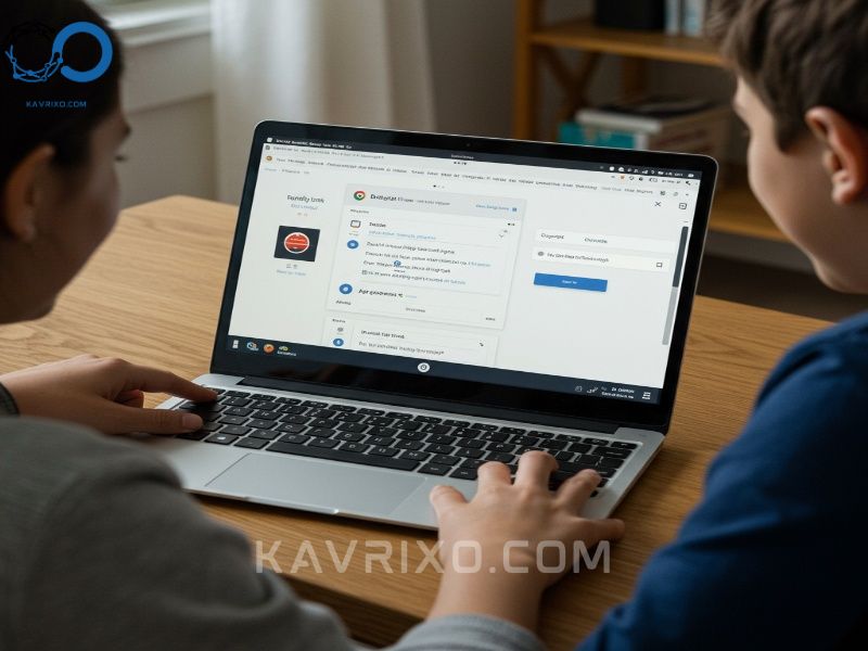 parent-and-child-setting-up-google-family-link-parental-controls-on-a-chromebook