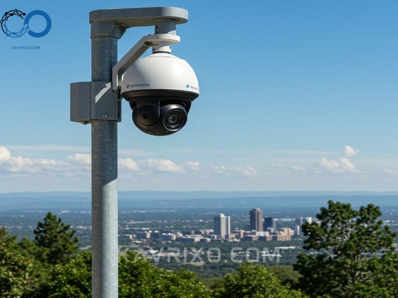 pole-mounted-ptz-zoom-security-camera-dome-for-long-range-outdoor-surveillance