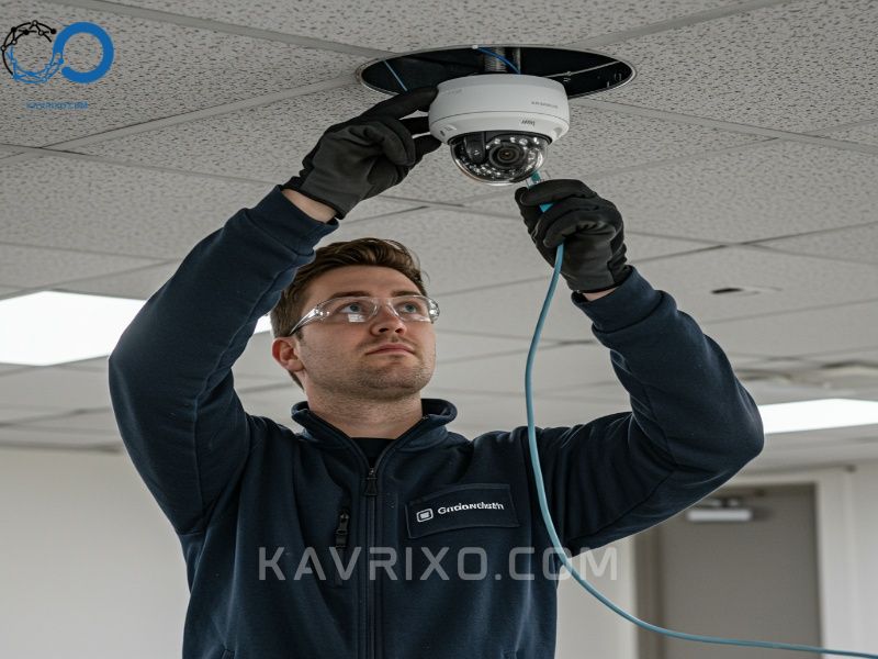 professional-installation-of-a-high-resolution-ip-camera-demonstrating-the-critical-labor-costs-in-a-comprehensive-video-surveillance-comparison