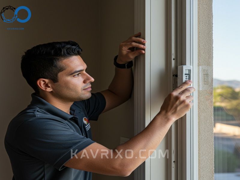 professional-installation-of-a-perimeter-sensor-by-a-las-vegas-home-alarm-company-expert