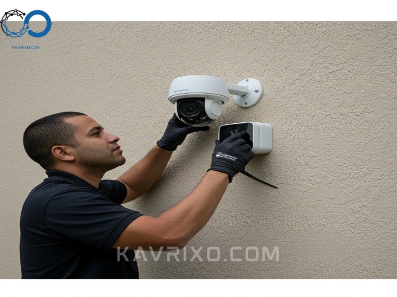 professional-installation-of-high-definition-home-security-miami-fl-surveillance-camera-by-a-certified-technician