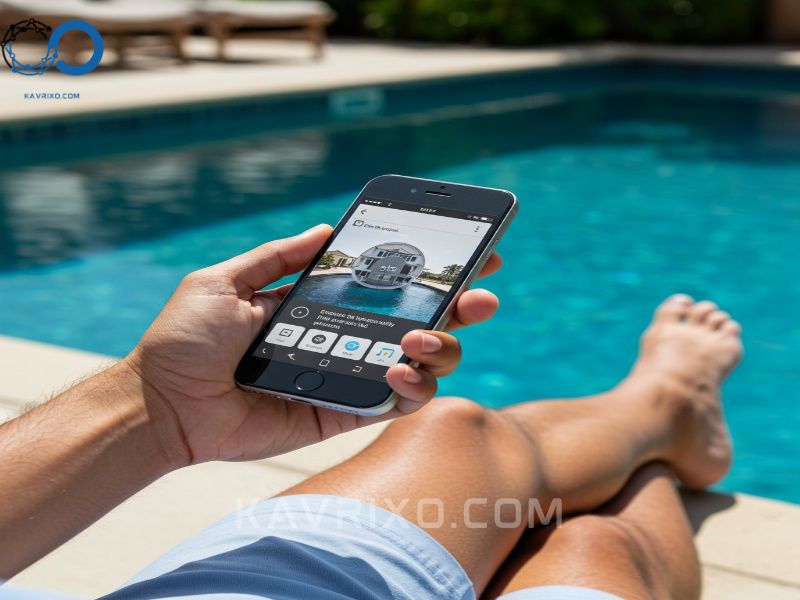 remote-control-of-home-security-miami-via-a-mobile-app-showing-camera-feed-and-system-status