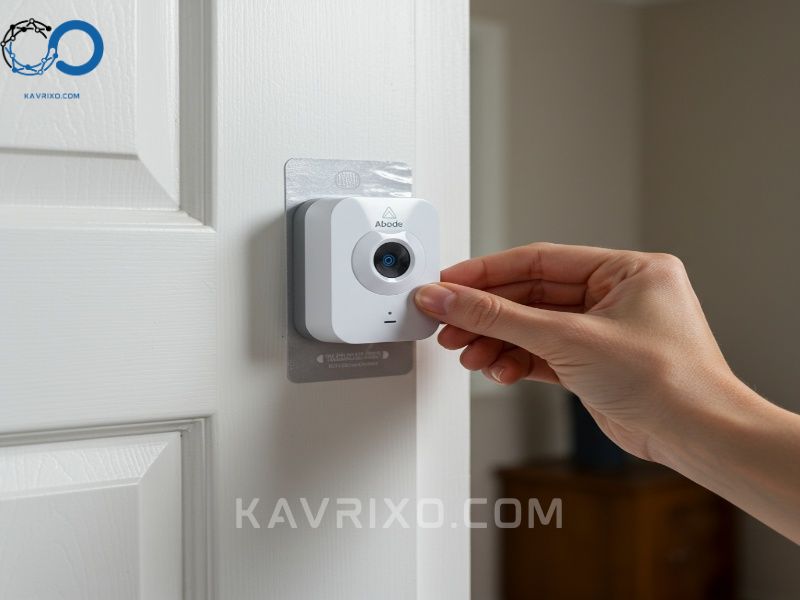 simple-diy-installation-of-an-abode-security-system-sensor-for-easy-home-abode-setup