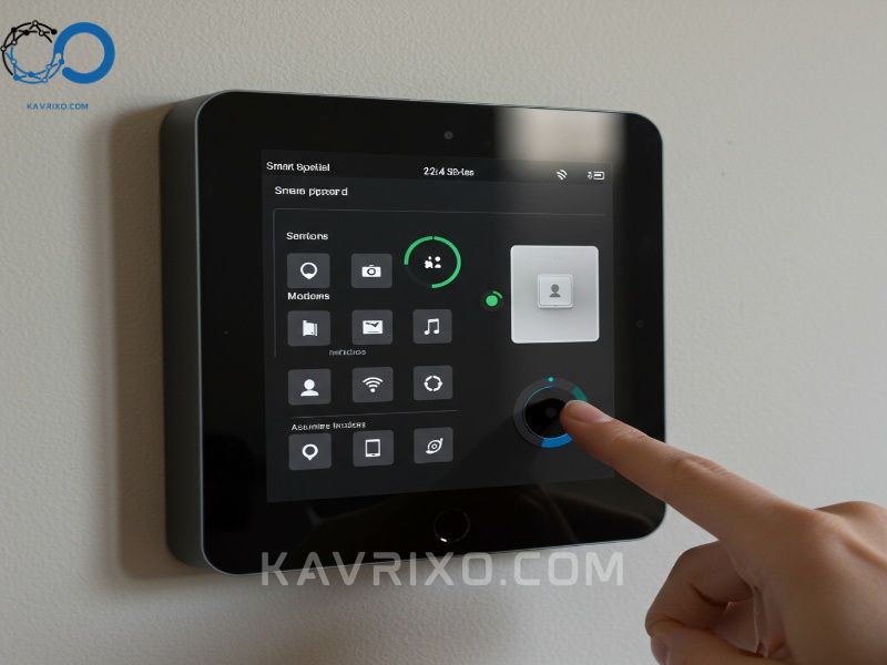 smart-home-security-control-panel-displaying-sensor-status-and-integrated-access-control-features