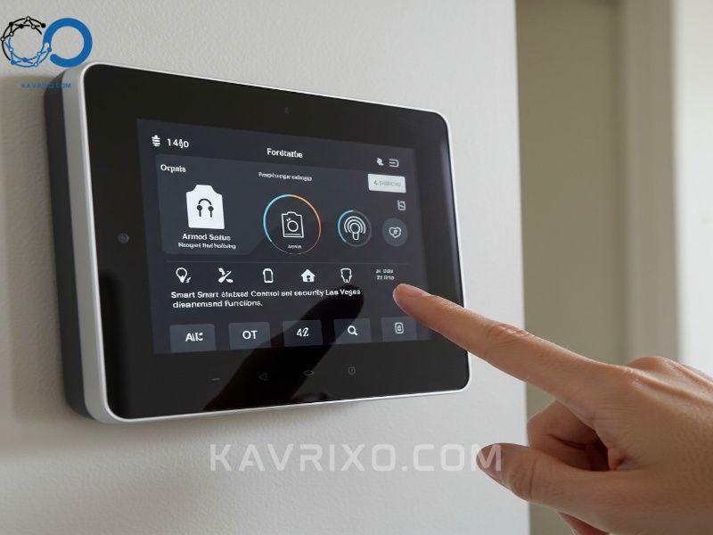 smart-touchscreen-control-panel-for-a-modern-home-security-las-vegas-system-showing-intuitive-arming-and-disarming-functions