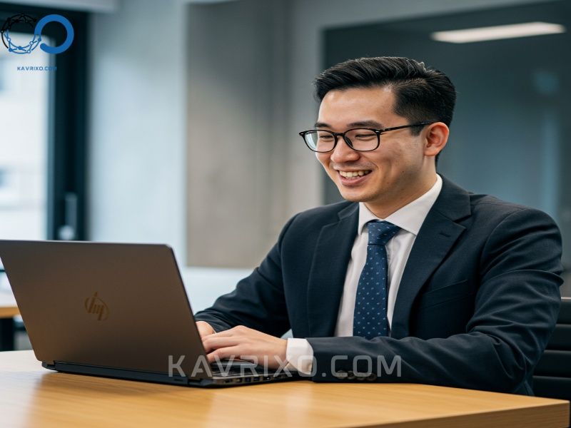 smiling-data-scientist-closing-a-laptop-satisfied-with-successful-ml-model-training
