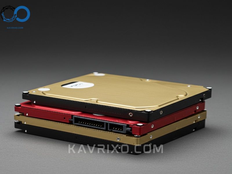 stylized-stack-of-red-black-and-gold-hard-drives-showing-specialized-product-lines