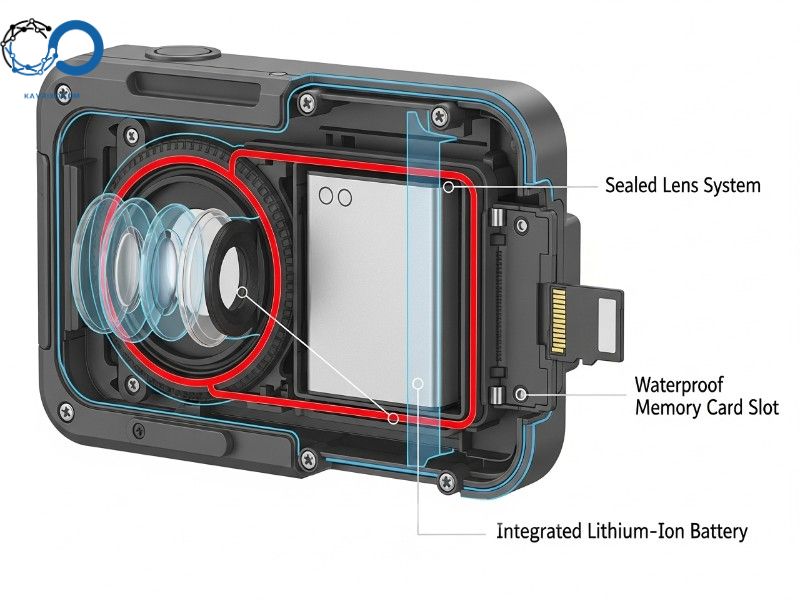 technical-specifications-of-a-rugged-waterproof-little-camera-design-focusing-on-lens-quality-and-battery-longevity
