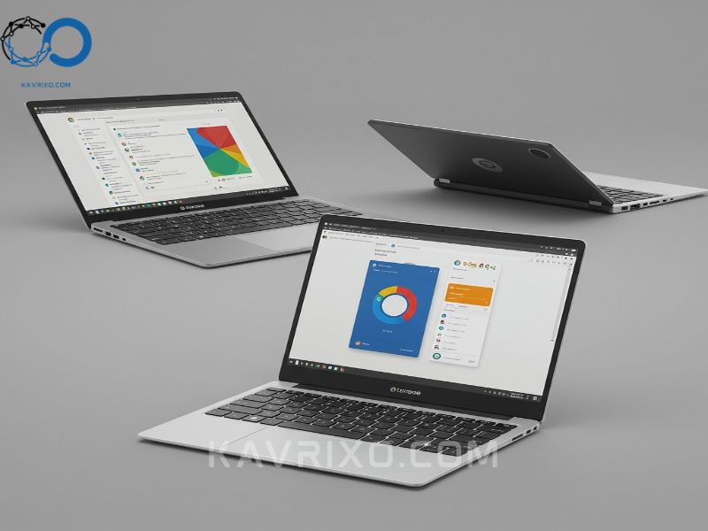 three-open-chromebooks-clamshell-2-in-1-and-rugged-student-model-showing-the-chrome-os-interface