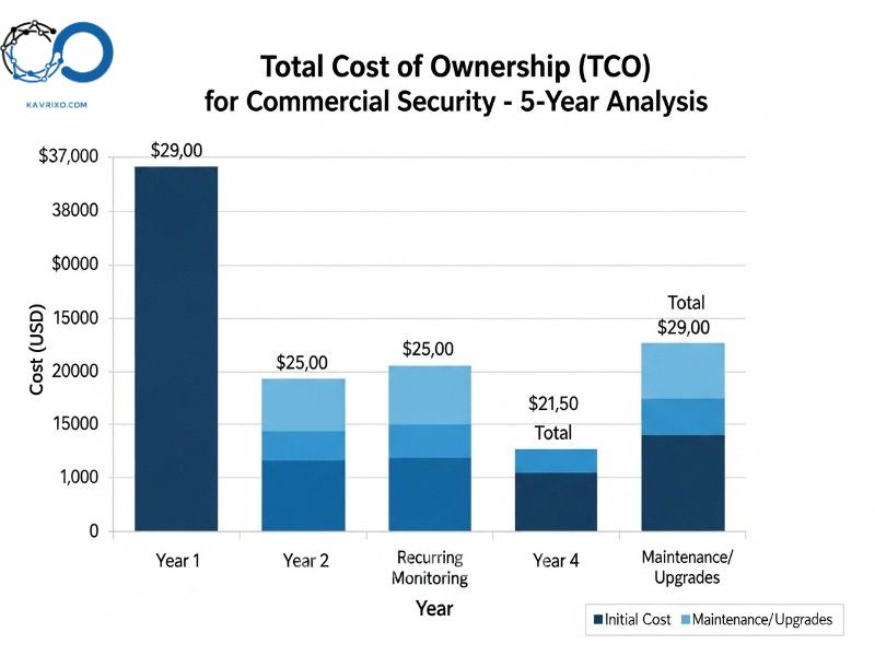 total-cost-of-ownership-tco-chart-for-commercial-security-showing-initial-monitoring-and-maintenance-costs