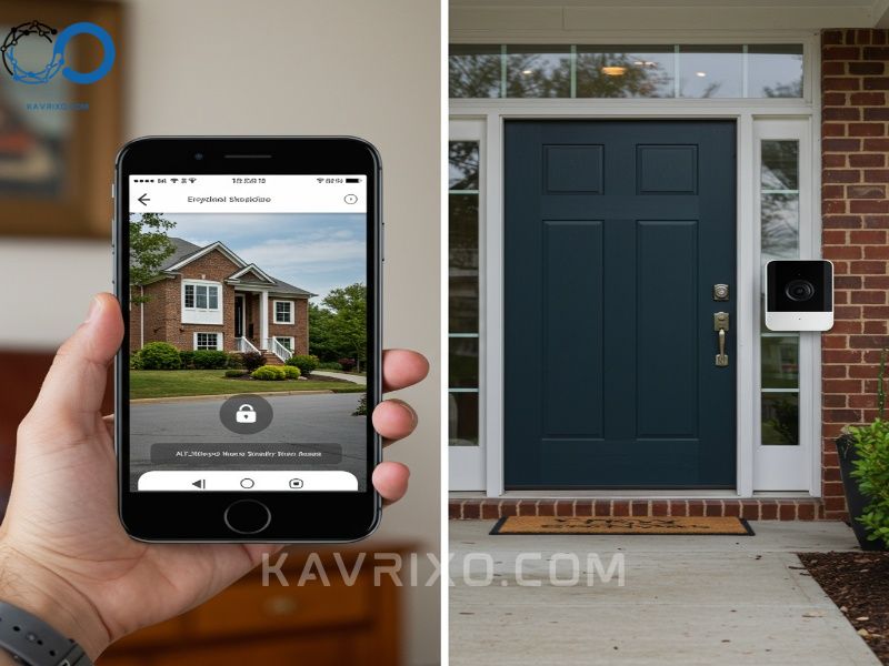 xfinity-home-app-on-a-phone-monitoring-a-doorbell-camera-at-a-modern-door